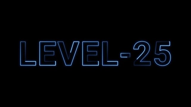 Cyberpunk Blue Energy Line Level Twenty Five Title Sequence