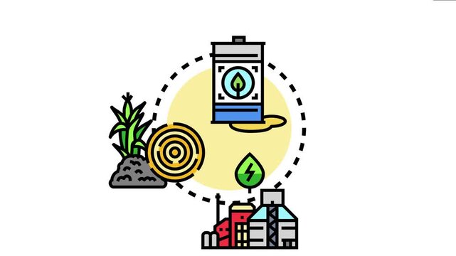 Bio based liquid fuels concept the sustainable process of transforming biomass resources like plants into renewable energy in a closed loop system for environmental well being