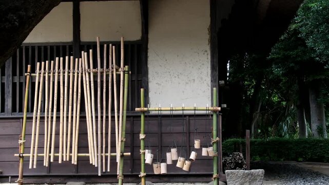 茅葺屋根と屋敷林