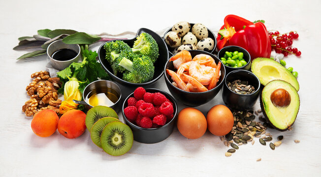 Foods that contain vitamin E.
