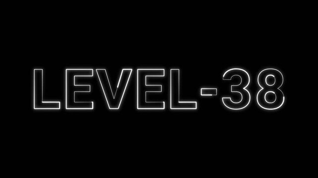 Vibrant Level Thirty Eight Neon Style Text Animation For Competitive Video Games