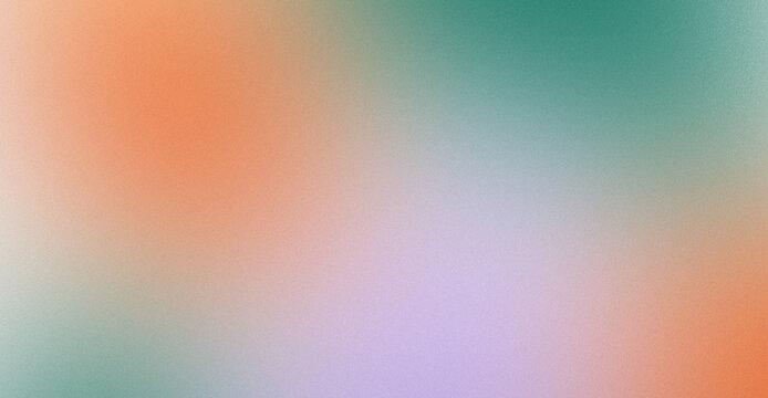 Soft Apricot Peach, Seafoam Teal, Soft Lilac, and Warm Coral Abstract Gradient Background Featuring Heavy Grainy Noise Texture with Subtle Blend
