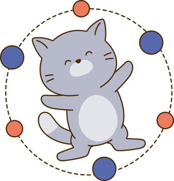 Chibi Cat Exploring Atoms with an Orbital Science Model