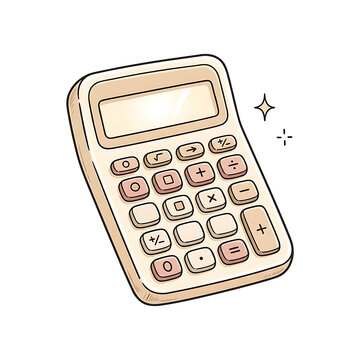 calculator isolated on white background