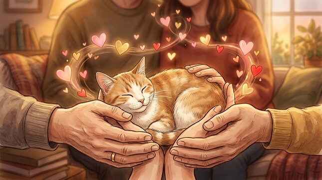 loving family cat