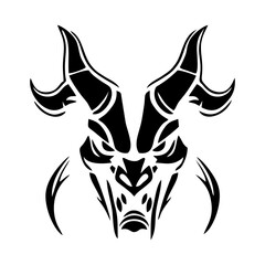 Fototapeta premium BLACK abstract demon face logo