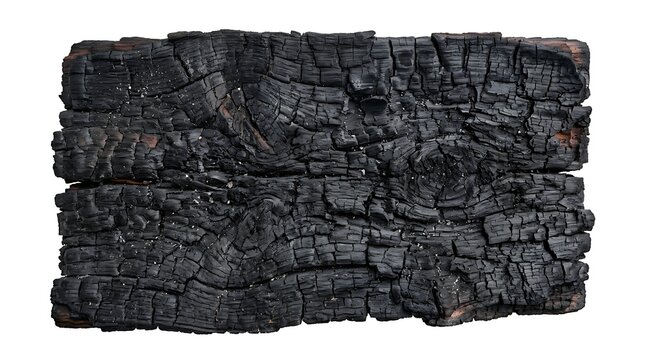 charred black wood texture background for design
