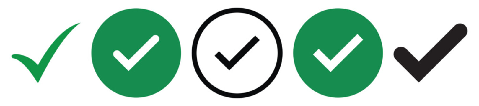 White right tick check mark icon vector on green circle over white background. flat style. tick icon for web site design, logo, app. Green circle with a white checkmark symbol. vector illustration eps
