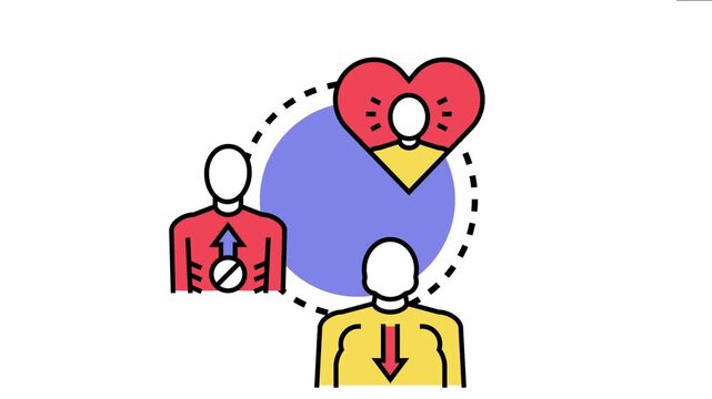 Autism disorder concept showing different individuals interacting or struggling with social communication. Representing diverse perspectives on mental health. Relationships
