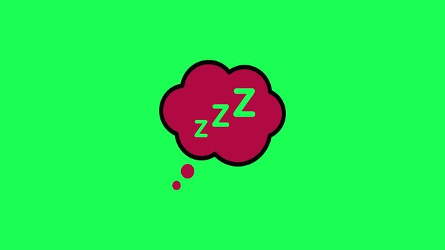 Dreaming concept with sleep symbols in a thought bubble illustration