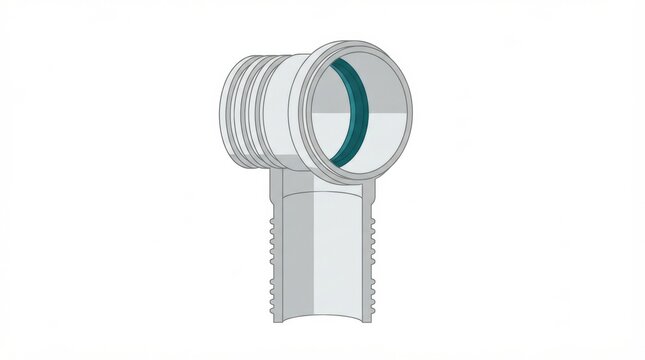 Detailed view of a PVC U sewer pipe cross section for urban drainage systems in stormwater management.