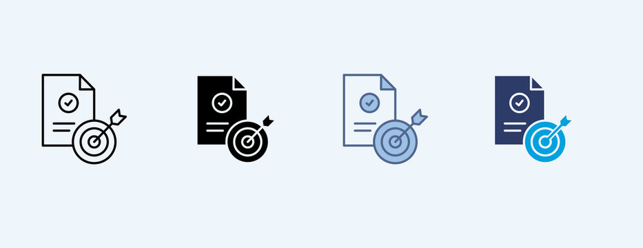 Action Plan Multiple Icon Illustration Vector, Contains 