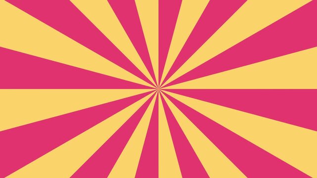 Energetic radial sunburst graphic in bold fuchsia and warm yellow, perfect for vibrant designs.