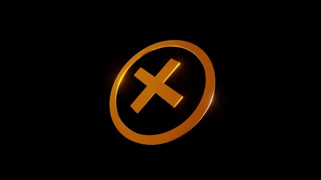 Animated 4 colours check mark and cross symbol in one clip, representing approval and rejection, correct and incorrect, yes and no, pass and fail. Ideal for decision, validation, and status concepts.