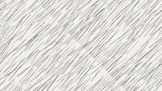 High-quality 4K hand-drawn sketch line art texture background with paper grain effect in a 16:9 widescreen format, featuring abstract monochrome doodle patterns, cross-hatch shading, stipple dotting, 