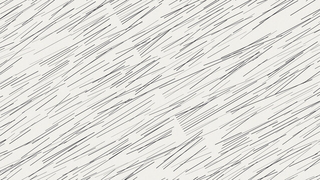 High-quality 4K hand-drawn sketch line art texture background with paper grain effect in a 16:9 widescreen format, featuring abstract monochrome doodle patterns, cross-hatch shading, stipple dotting, 