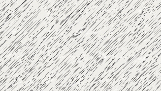 High-quality 4K hand-drawn sketch line art texture background with paper grain effect in a 16:9 widescreen format, featuring abstract monochrome doodle patterns, cross-hatch shading, stipple dotting, 