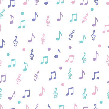 seamless pattern with musical notes