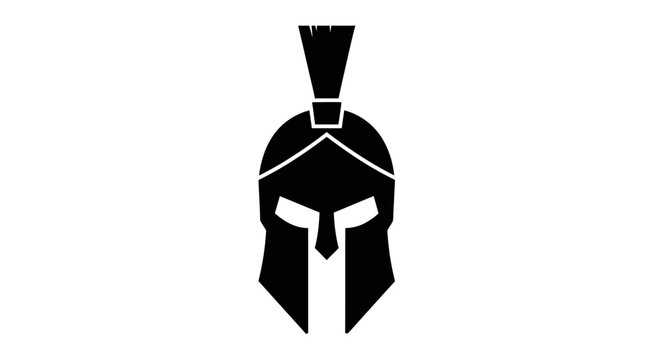Spartan Warrior Helmet Silhouette Icon
