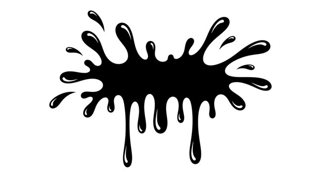 Black Ink Splash Vector Shape