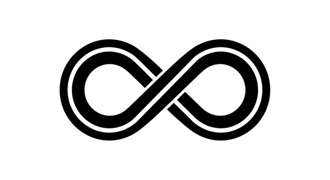 Infinity symbol icon with double line design