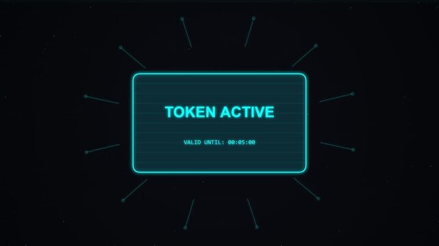 Digital Token Status Interface Animation