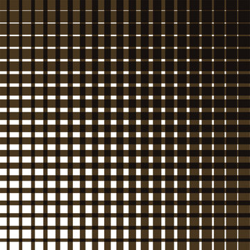 Abstract tartan geometric pattern with chaqe. Modern brown and whait thik to thin halftone chaqe plade texture. Vector background