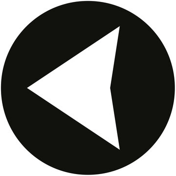 Black Left Arrow in Circle Transparent PNG