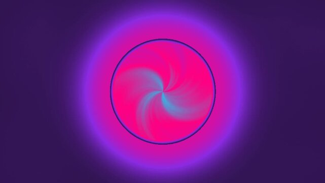 AI assistant orb swirling and breathing, seamless loop motion background, neon cyber