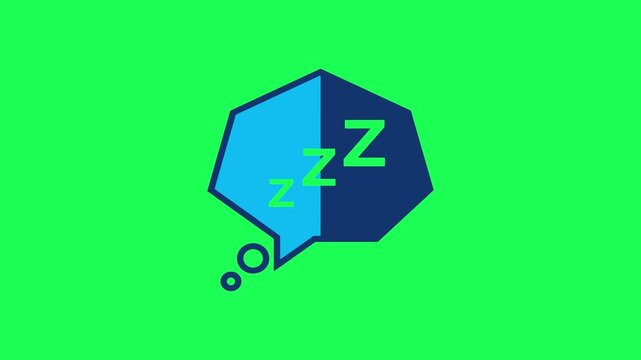 Sleepy thought bubble icon with zs representing dreaming and rest