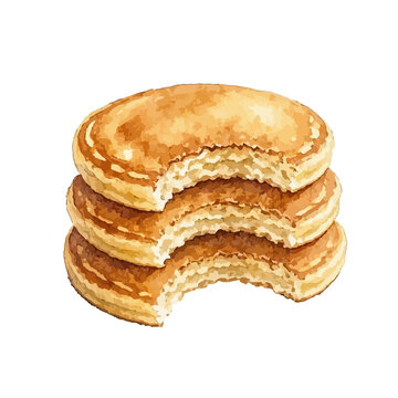 Vector watercolor pancake