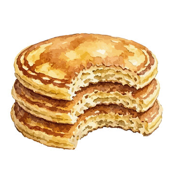 Vector watercolor pancake