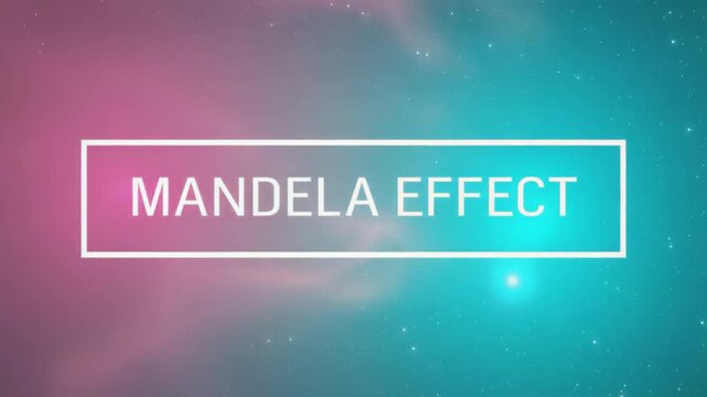 Background with the concept of the Mandela Effect. Mandela Effect.