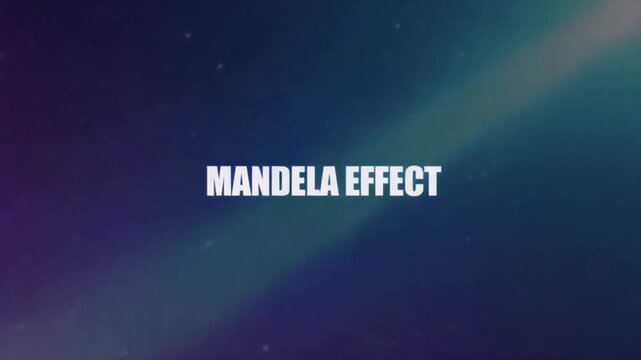 Background with the concept of the Mandela Effect. Mandela Effect.