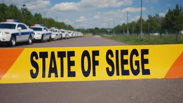 State of siege. Martial law.