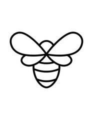 Fototapeta premium Cute Firefly Coloring Page for Kids. Simple Insect Outline Illustration for Children.