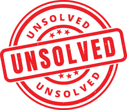UNSOLVED red rubber stamp text