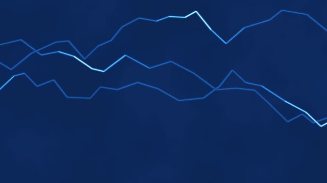Kintsugi golden cracks glowing, seamless loop motion background, deep blue