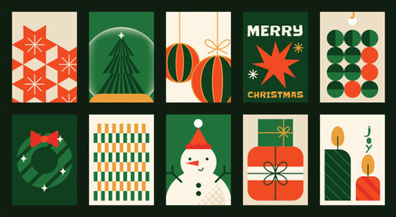 Naklejka premium Printable tag. Merry christmas and happy new year. Season Greeting and Happy Holiday.