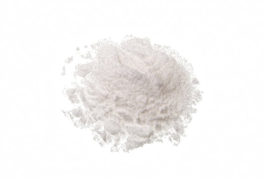 Small Heap of White Powder Isolated on Dark Surface