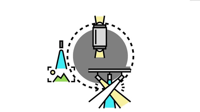 Abstract illustration visualizing the scientific method and research process, featuring elements of data collection, analysis, and observation, representing systematic inquiry and discovery