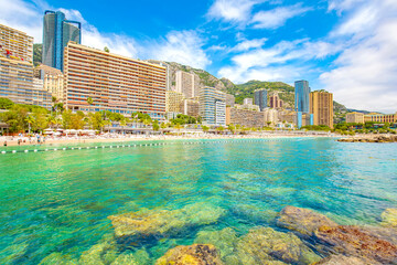 Fototapeta premium Larvotto beach in Monaco city