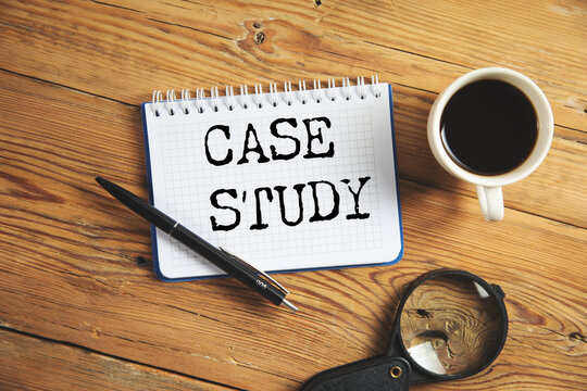 sticky note with the words case study