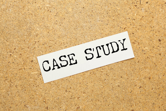 sticky note with the words case study