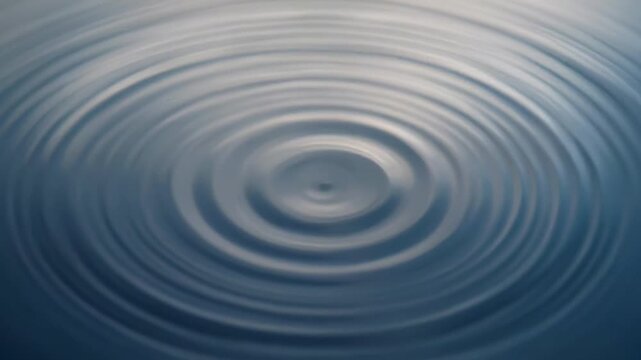 ?Mesmerizing water drop splash and expanding ripple effect in slow motion