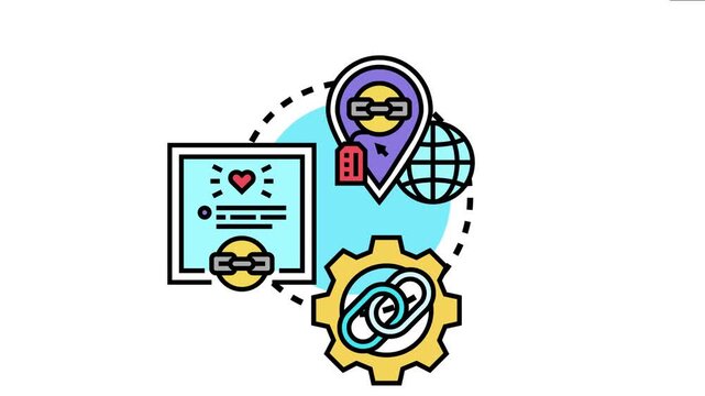 Digital data concept strategic backlink creation for improving website ranking, online presence, and internet visibility