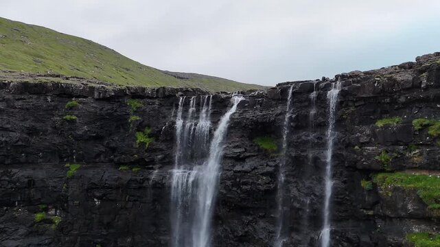 Foss&aacute; Waterfall Near Hald&oacute;rsv&iacute;k, Faroe Islands