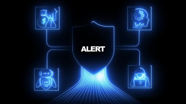 Cybersecurity alert system with digital shield and threat detection