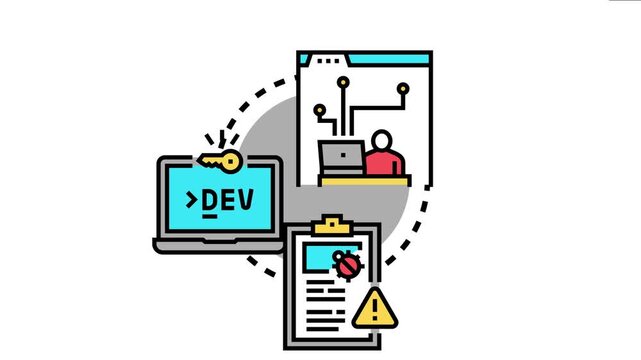 Software developer collaborating on coding and testing processes. Ensuring a polished. High performance digital product