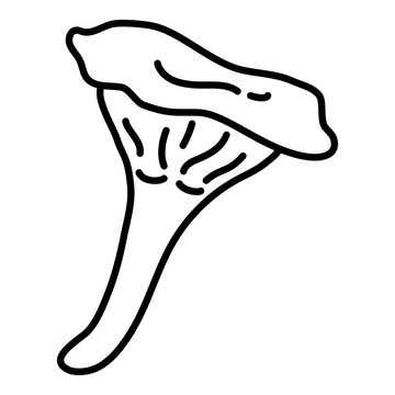 Vector Outline Icon of Saffron Milk Cap Mushroom